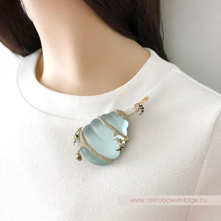 ALEXIS BITTAR Брошь «Мятный улей и дикие пчёлы»