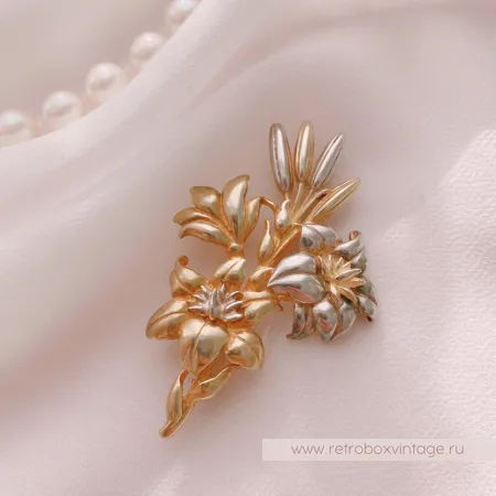 MMA Брошь-кулон «Букет лилий»