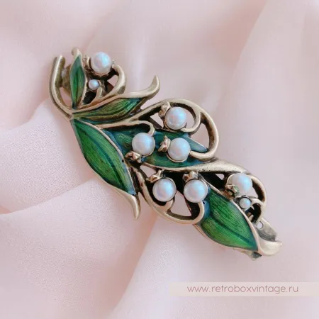 SWEET ROMANCE Заколка-автомат «Жемчужные ландыши»