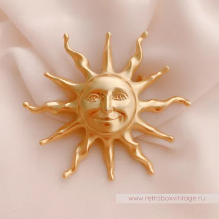 ANNE KLEIN Брошь «Золотое солнце»