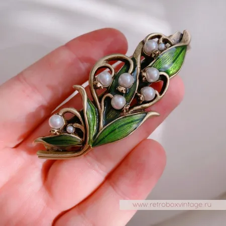 SWEET ROMANCE Заколка-автомат «Жемчужные ландыши»