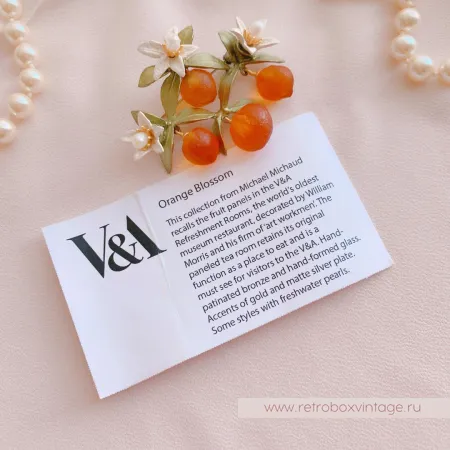 MICHAEL MICHAUD Брошь «Апельсины и цветы»