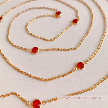 Нить с безелями «Алый цвет» NO NAME 