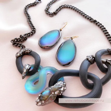 ALEXIS BITTAR Комплект «Магические имперские змеи: колье и серьги»