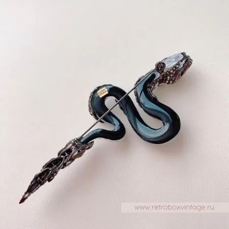 ALEXIS BITTAR Брошь «Имперская черная змея»