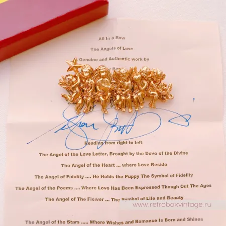 EDGAR BEREBI Брошь «Ангелы любви: золото»