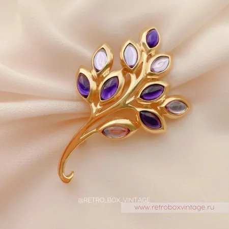 TRIFARI Брошь «Фиолетовая веточка»