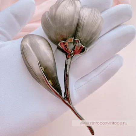 ALEXIS BITTAR Брошь "Пепельный тюльпан" Эксклюзив