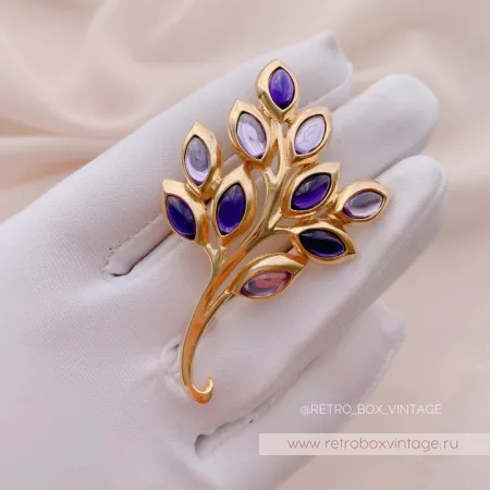 TRIFARI Брошь «Фиолетовая веточка»