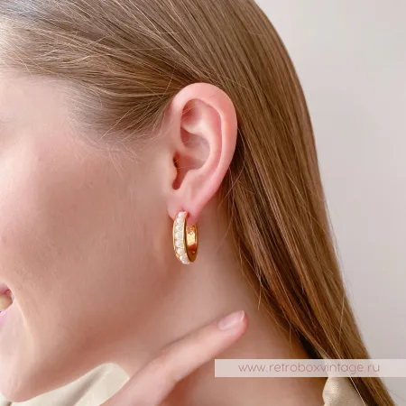 TALBOTS Серьги-конго "Жемчужные кольца"