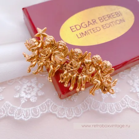 EDGAR BEREBI Брошь «Ангелы любви: золото»