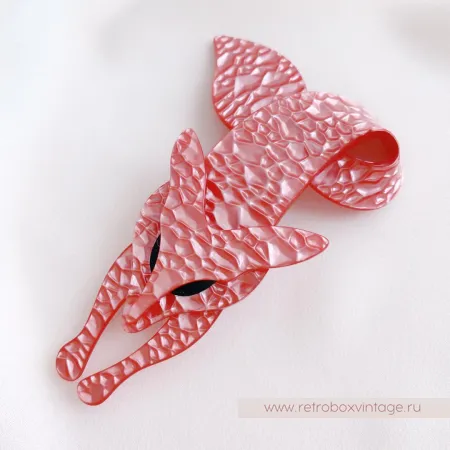 LEE STEIN Брошь «Розовая лиса»