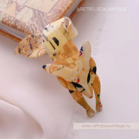 LEA STEIN Брошь «Лиса в стиле климта 2»