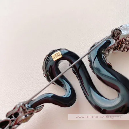 ALEXIS BITTAR Брошь «Имперская черная змея»