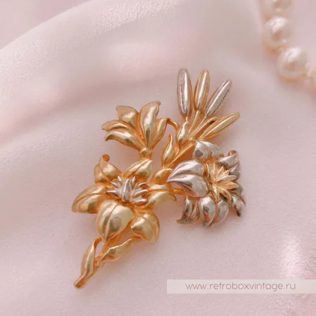 MMA Брошь-кулон «Букет лилий»