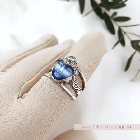 SAJEN Кольцо «Голубая богиня» стерлинг 925