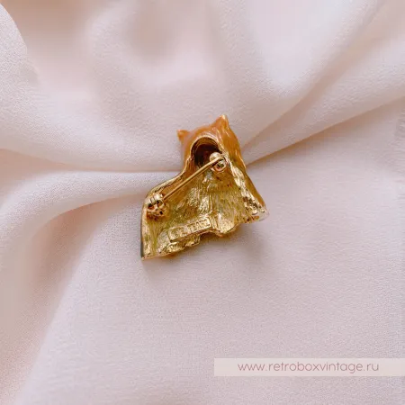 ERWIN PEARL Брошь «Собака йоркширский терьер»