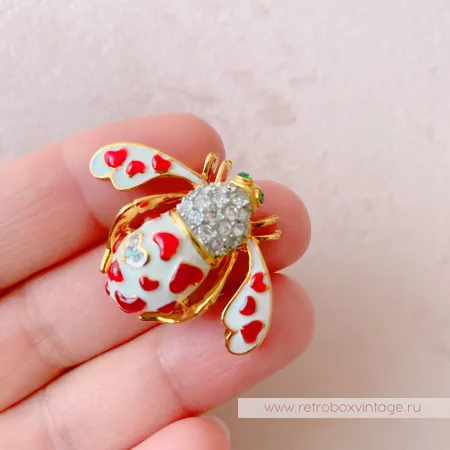 JOAN RIVERS Броши Пчелки земляника и сердечки