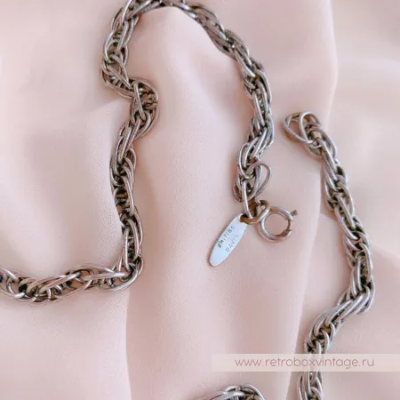 WHITING AND DAVIS Комплект «Голубые камеи» ожерелье и клипсы