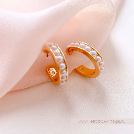 TALBOTS Серьги-конго "Жемчужные кольца"