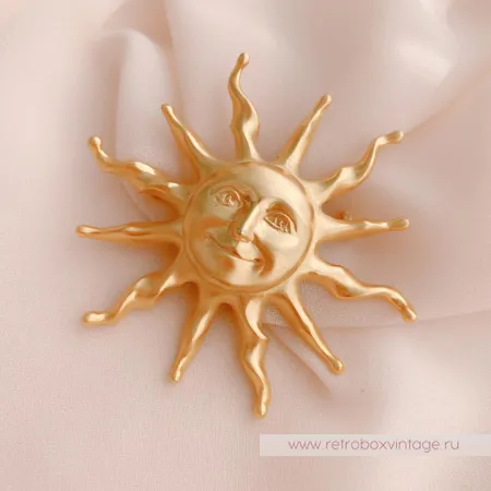 ANNE KLEIN Брошь «Золотое солнце»
