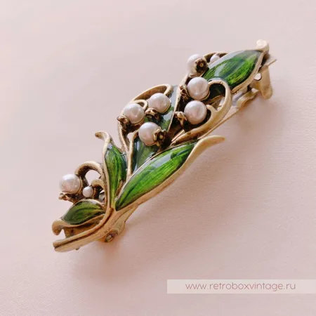 SWEET ROMANCE Заколка-автомат «Жемчужные ландыши»