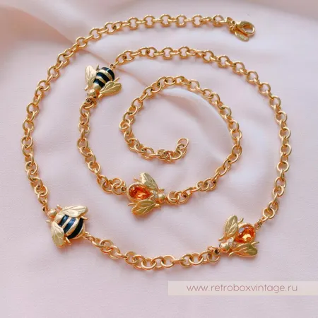 JOAN RIVERS Ожерелье «Сладость меда с пчелками»