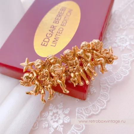 EDGAR BEREBI Брошь «Ангелы любви: золото»