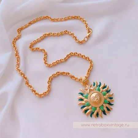 BOB MACKIE Кулон на цепочке «Лесное солнце любви»