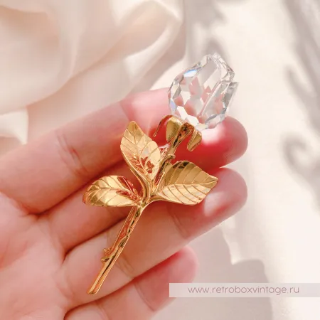 SWAROVSKI Брошь "Хрустальная роза" Коллекция Crystal Memories