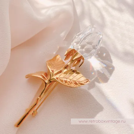 SWAROVSKI Брошь "Хрустальная роза" Коллекция Crystal Memories