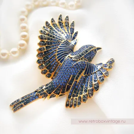 JOAN RIVERS Брошь «Синяя птица»