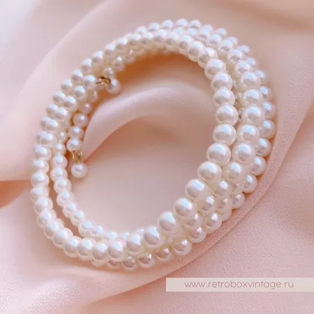 CAROLEE Браслет-спираль "Жемчужная грация"