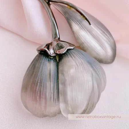 ALEXIS BITTAR Брошь "Пепельный тюльпан" Эксклюзив