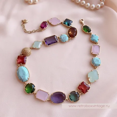 CAROLEE Ожерелье «Морские камушки-самоцветы»