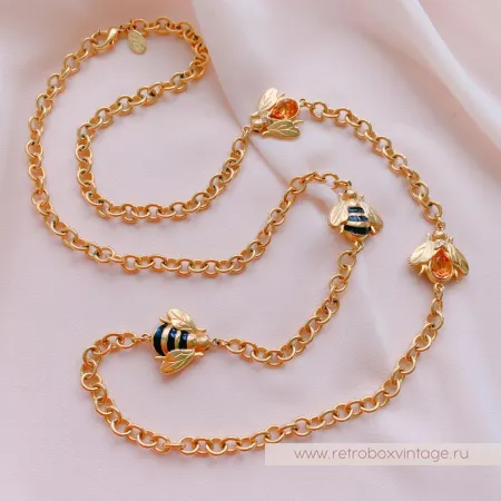 JOAN RIVERS Ожерелье «Сладость меда с пчелками»