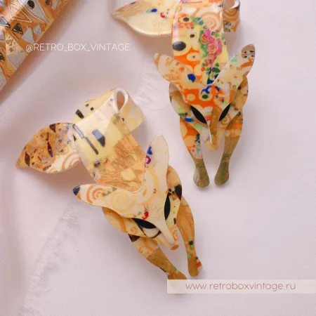 LEA STEIN Брошь «Лиса в стиле климта 2»