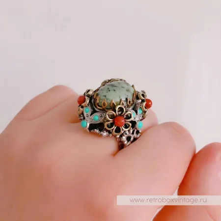 SWEET ROMANCE Кольцо «Мохаве с натуральной бирюзой»