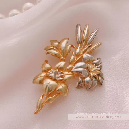 MMA Брошь-кулон «Букет лилий»