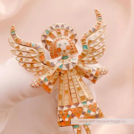 BOB MACKIE Брошь «Мозаичный ангел-хранитель»