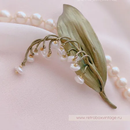 MICHAEL MICHAUD Брошь «Трепещущий майский ландыш»