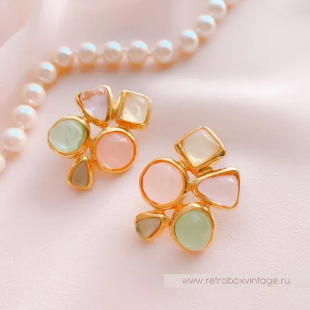 JOAN RIVERS Комплект «Шанель-пастель» (брошь и серьги)