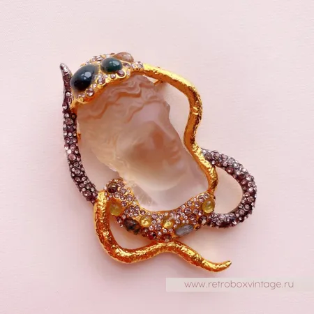 ALEXIS BITTAR Брошь «Медуза камея»