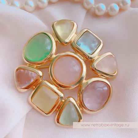 JOAN RIVERS Комплект «Шанель-пастель» (брошь и серьги)