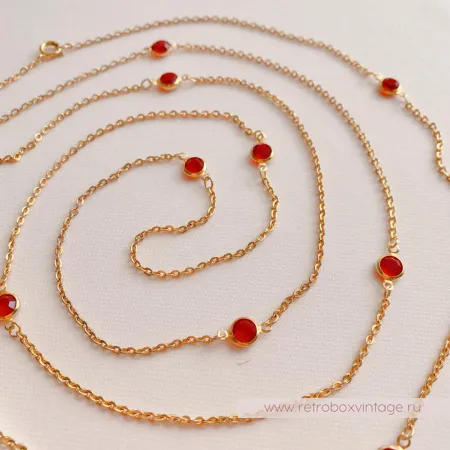 Нить с безелями «Алый цвет» NO NAME 