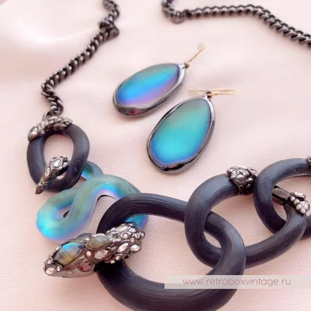 ALEXIS BITTAR Комплект «Магические имперские змеи: колье и серьги»