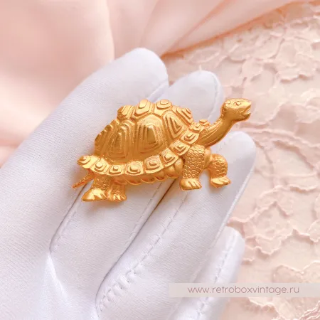 JJ / JONET JEWELRY Брошь "Золотая черепаха"