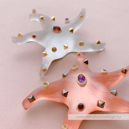 ALEXIS BITTAR Брошь «Морская звезда: белая»