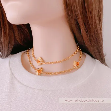 JOAN RIVERS Ожерелье «Сладость меда с пчелками»