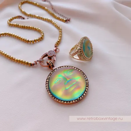 KIRKS FOLLY Кольцо «Лунная нимфа: хамелеон радуга»